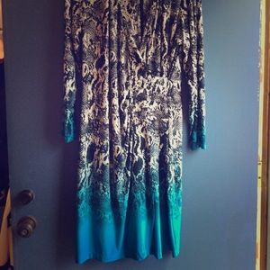 18W Snakeskin Calvin Klein Midi Wrap Dress